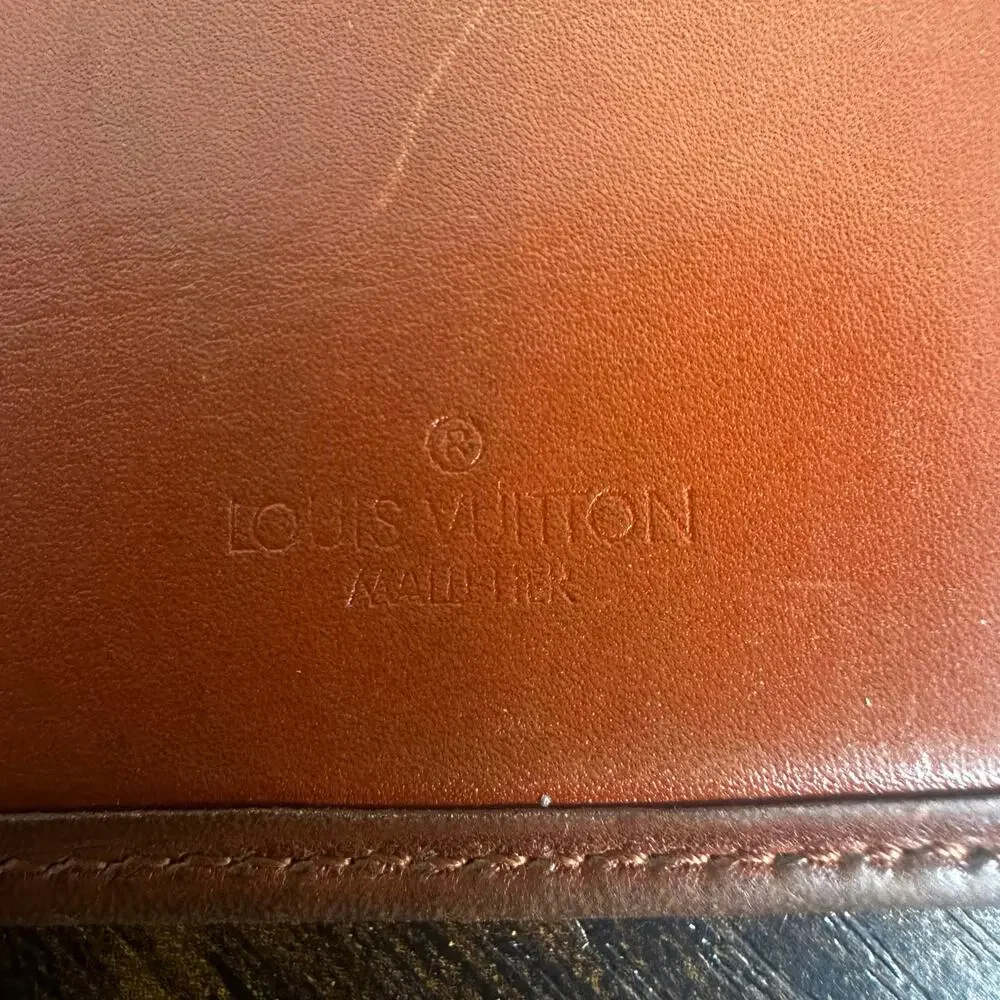 Louis Vuitton Vintage Brown Epi Leather‎ Slim Wallet Card Holder
